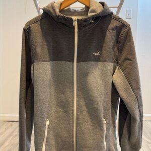 Hollister Gray Fleece-Lined Hoodie
